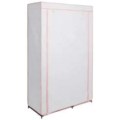 Rangement|Gifi Armoire dressing double blanc 1 penderie et 6 tablettes