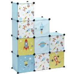 Rangement|Gifi Armoire dressing escalier pour enfant design fusée