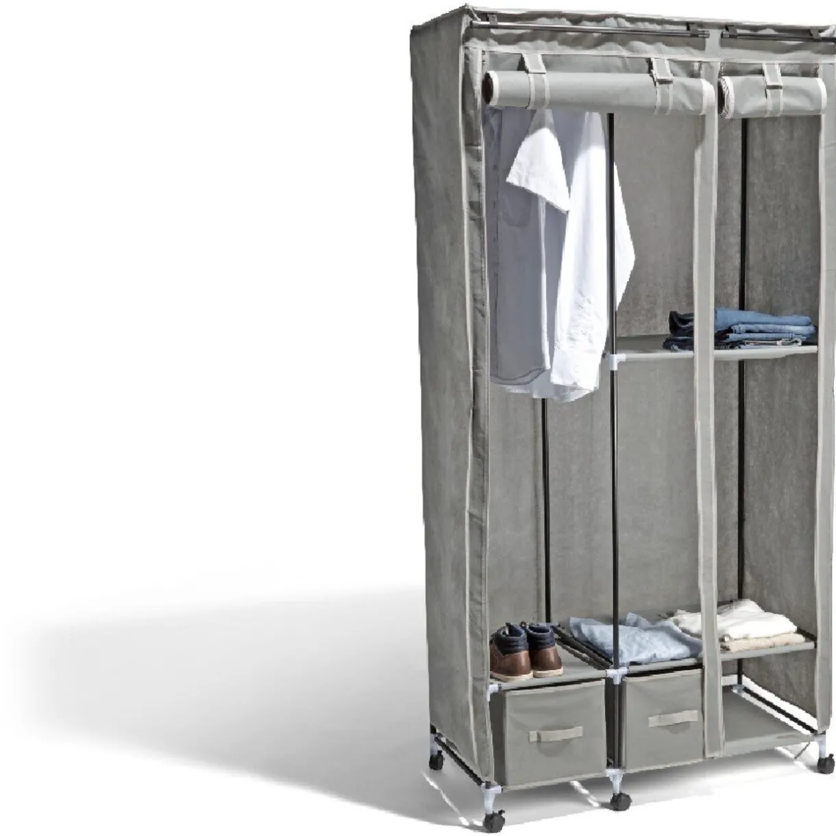 Rangement|Gifi Armoire dressing gris