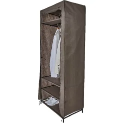 Rangement|Gifi Armoire dressing tissu marron