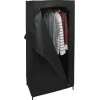 Rangement|Gifi Armoire penderie en tissu noir 70x46xH146cm