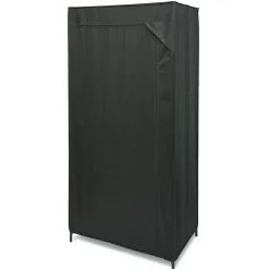Rangement|Gifi Armoire penderie en tissu noir 70x46xH146cm