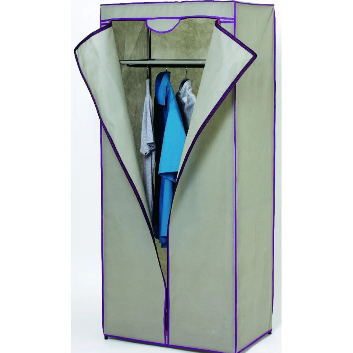 Rangement|Gifi Armoire penderie gris violet