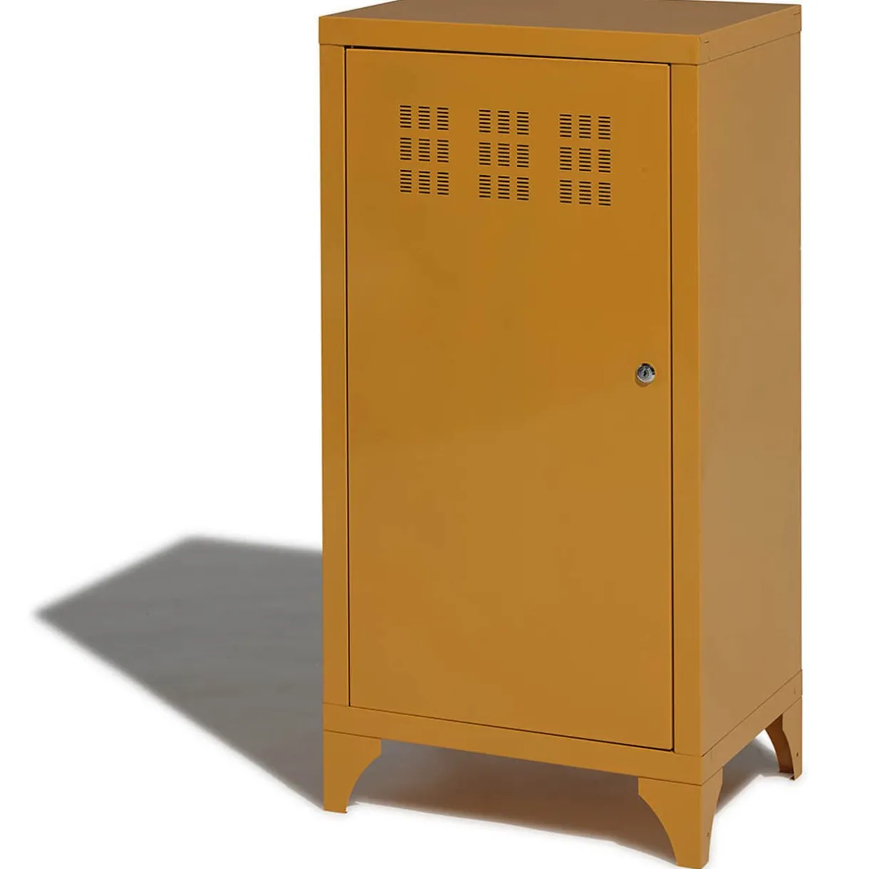 Rangement|Gifi Armoire Pittsburgh jaune moutarde 1 porte