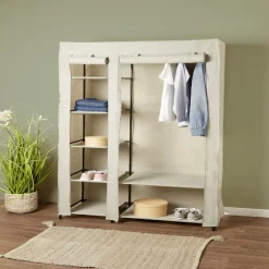 Rangement|Gifi Armoire textile avec 7 étagères et portant 100x45x174cm