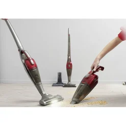 Nettoyage Et Entretien|Gifi Aspirateur balai sans sac 2 en 1 gris et rouge Homday