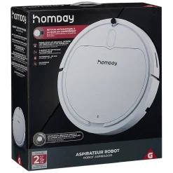 Nettoyage Et Entretien|Gifi Aspirateur robot Homday Auto Charge 4 Modes de nettoyage