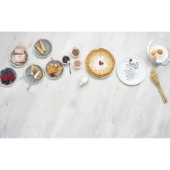 Assiette à crêpes porcelaine décor recette noir blanc^Gifi Hot