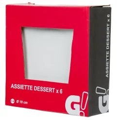 Assiette à dessert blanche x6^Gifi Hot