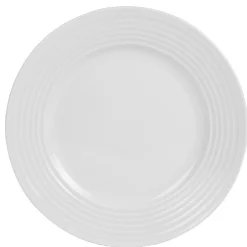Assiette à dessert blanche bordure à rainures^Gifi Sale