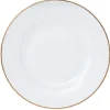 Assiette à dessert blanche contour doré^Gifi New