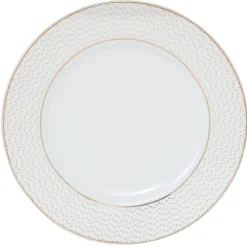 Assiette à dessert blanche motifs dorés^Gifi Discount