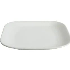 Assiette à dessert carré en grès blanche^Gifi Hot