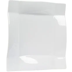 Assiette à dessert carrée porcelaine uni blanc^Gifi Online