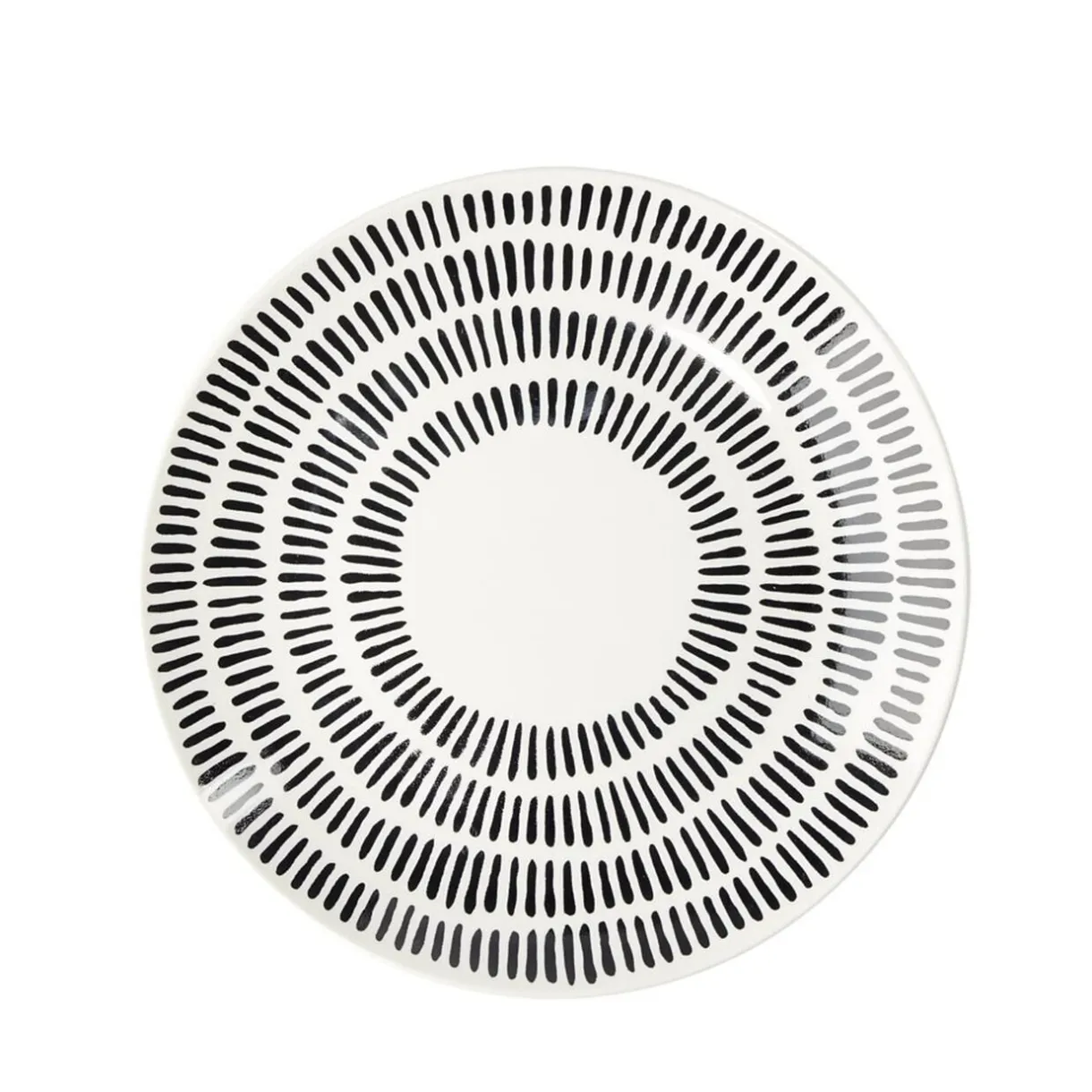 Assiette à dessert Dakar en porcelaine blanc et noir Ø19cm^Gifi Sale