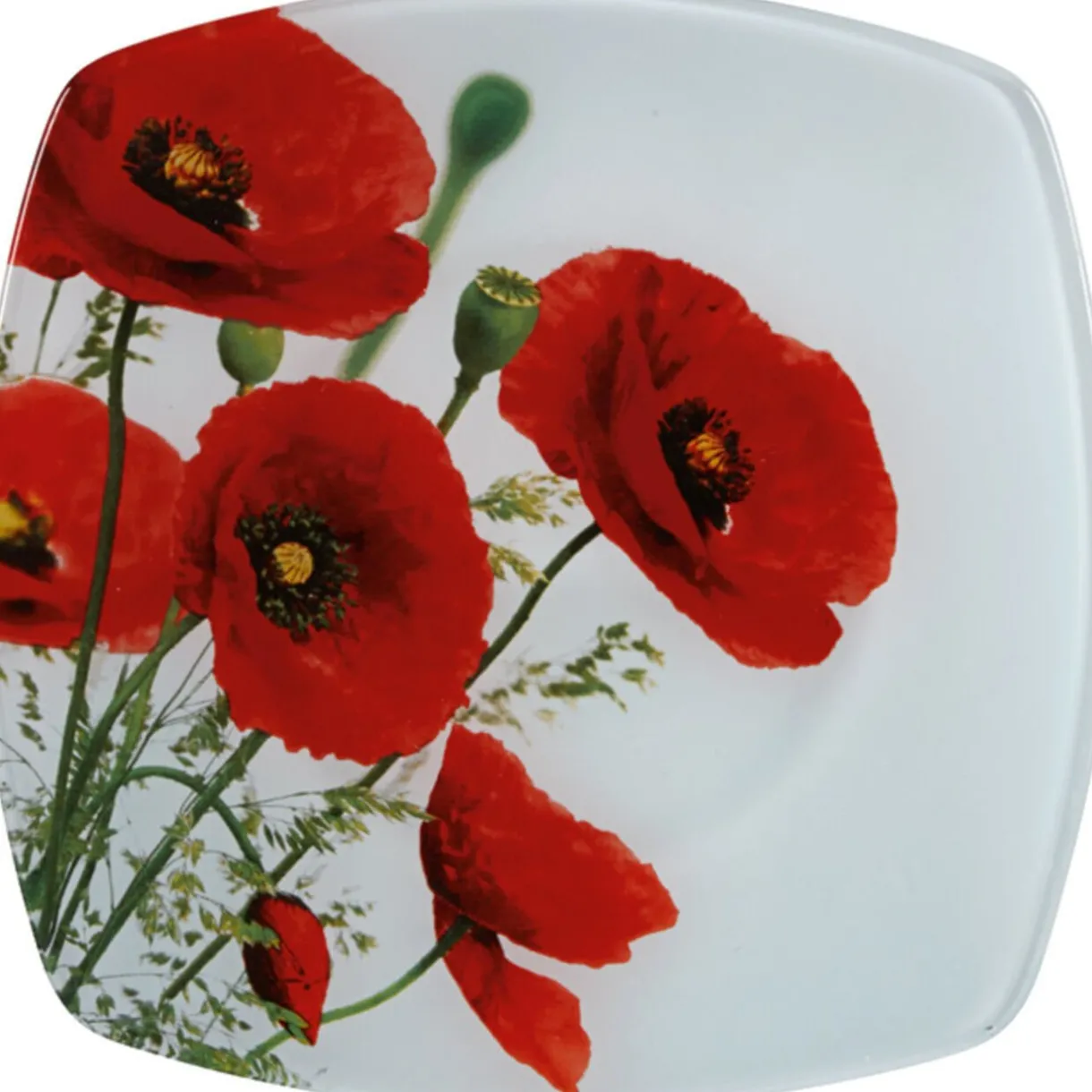 Assiette à dessert design coquelicot^Gifi Best