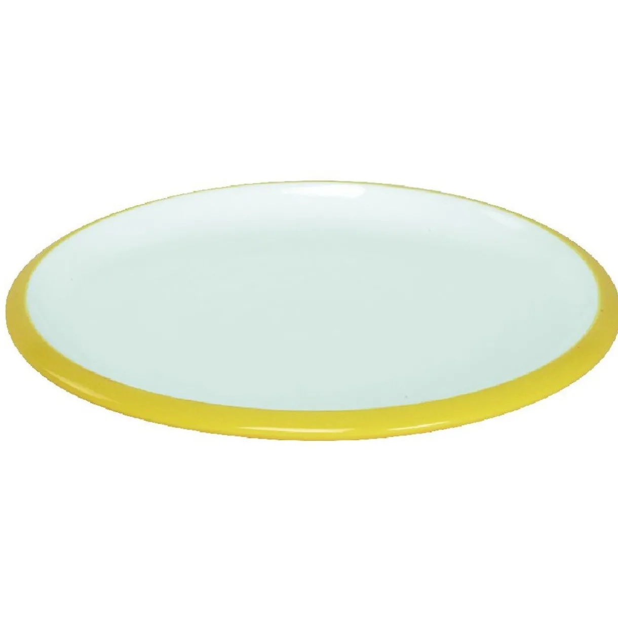 Assiette à dessert en faience contour bicolore^Gifi Outlet