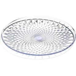 Assiette à dessert en plastique transparent effet martelé^Gifi Online