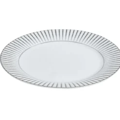 Assiette à dessert en porcelaine motif argenté^Gifi Best