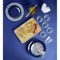 Assiette à dessert en porcelaine décor bleu Ø 19 cm^Gifi Sale