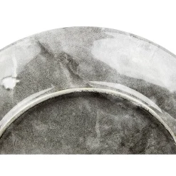 Assiette à dessert en porcelaine décor marbre gris^Gifi New