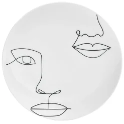 Assiette à dessert en porcelaine blanche^Gifi Outlet