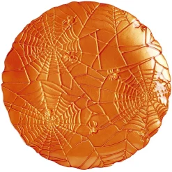 Assiette à dessert en verre Halloween design toile d'araignée Ø21cm^Gifi Discount
