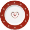 Assiette à dessert faïence motif coeur^Gifi Discount