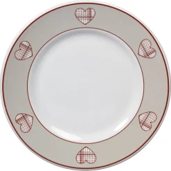 Assiette à dessert faïence motif coeur^Gifi Discount