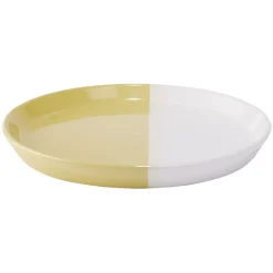 Assiette à dessert faïence blanc et beige Ø19cm^Gifi Hot