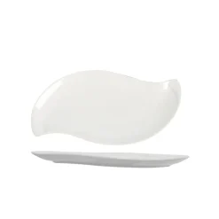 Assiette à dessert forme feuille blanche^Gifi Best