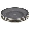 Assiette à dessert gris effet spirale x4^Gifi Discount