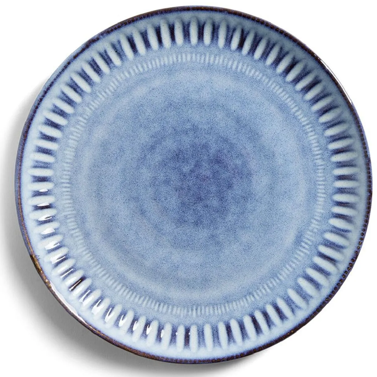 Assiette à dessert grès bleu Ø22cm^Gifi Outlet