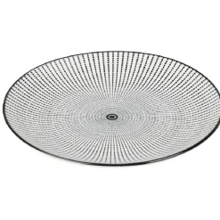 Assiette à dessert Helsinki décor noir blanc x4^Gifi