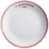 Assiette à dessert Le grand bistrot contour damier rouge blanc^Gifi Discount