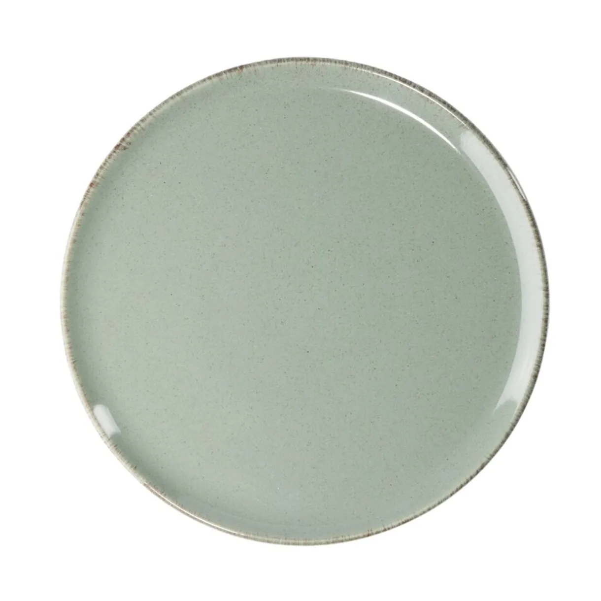 Assiette à dessert Lisbonne en grès vert Ø20,5cm^Gifi