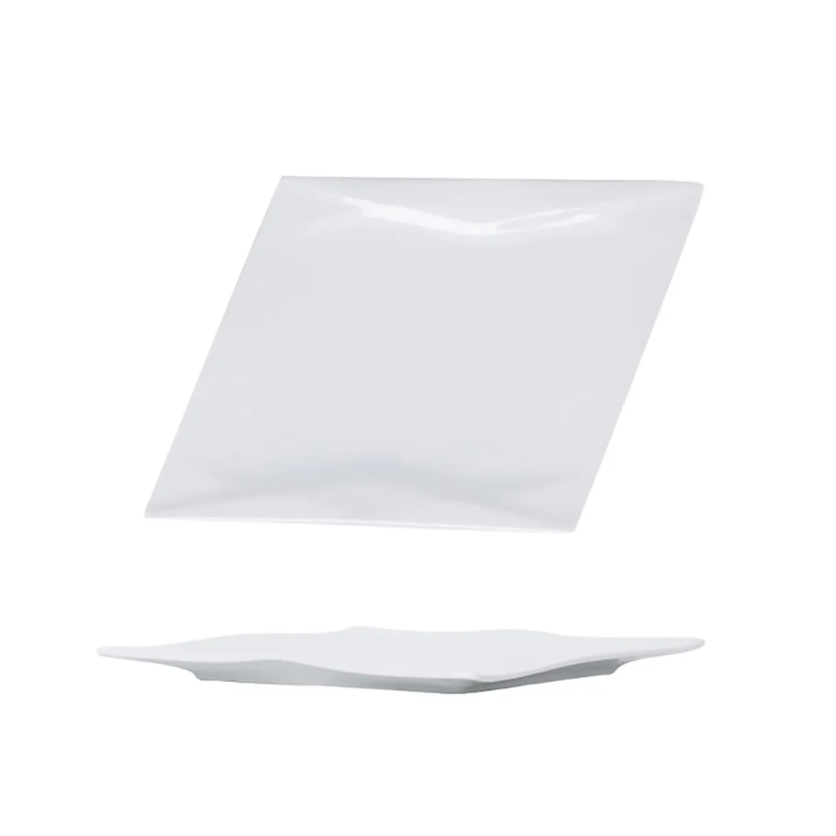 Assiette à dessert losange blanche^Gifi Clearance