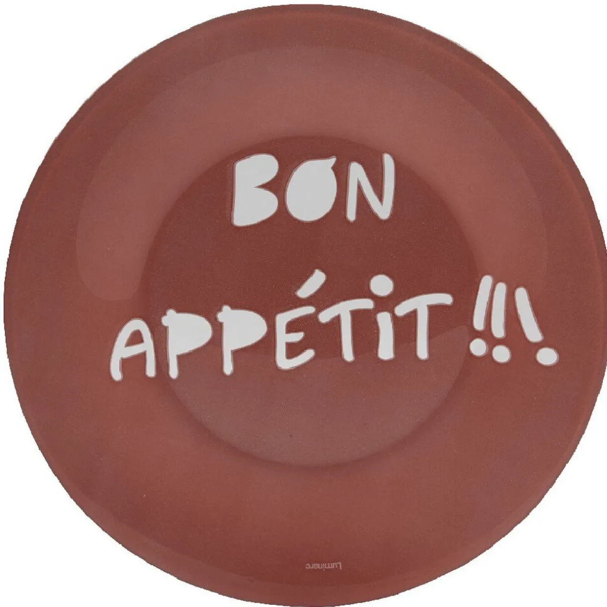 Assiette à dessert Luminarc rouge design Bon appétit^Gifi