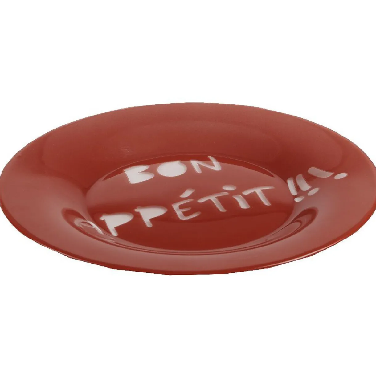Assiette à dessert Luminarc rouge design Bon appétit^Gifi