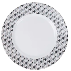 Assiette à dessert Luminarc blanche triangles noirs Palerme^Gifi Sale