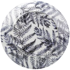 Assiette à dessert motif feuillage bleu et blanc^Gifi Online