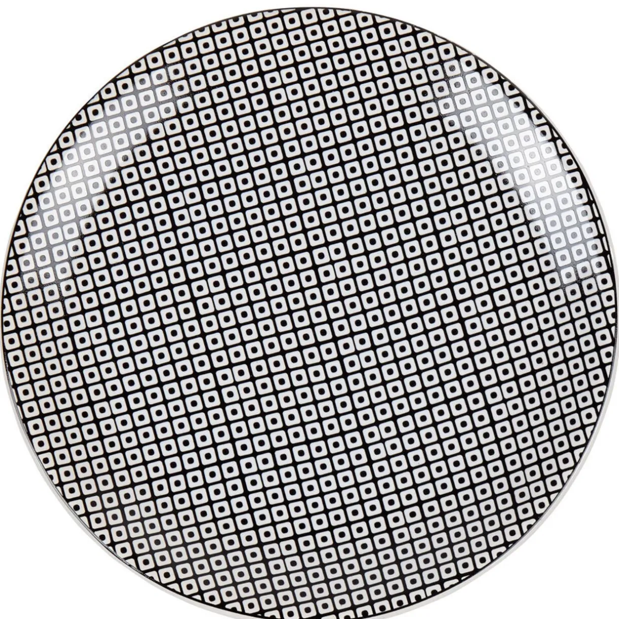 Assiette à dessert noire et blanche^Gifi Outlet