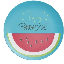 Assiette à dessert pastèque Enjoy Paradise en plastique^Gifi Sale