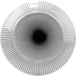 Assiette à dessert rayure noire et blanche^Gifi Clearance