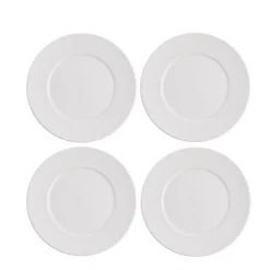 Assiette à dessert ronde embossée blanche x4^Gifi