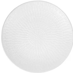 Assiette à dessert ronde faïence design Zebra blanc^Gifi Outlet
