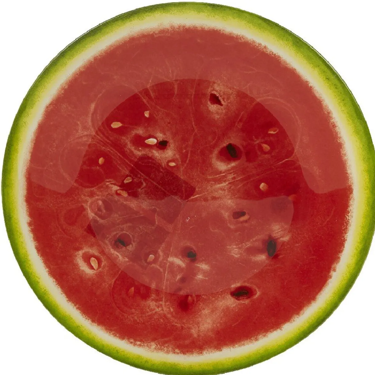 Assiette à dessert ronde imprimée pastèque^Gifi Hot