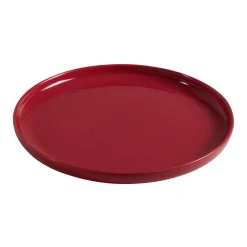 Assiette à dessert ronde Oslo rouge^Gifi