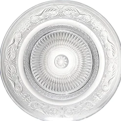 Assiette à dessert ronde transparente ciselée^Gifi New