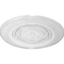 Assiette à dessert ronde transparente ciselée^Gifi New